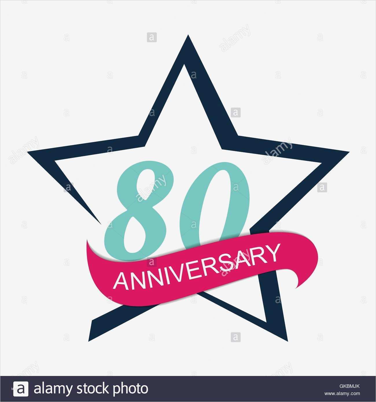 Vorlage Logo Einzigartig Template Logo 80 Anniversary Vector Stockfotos & Template