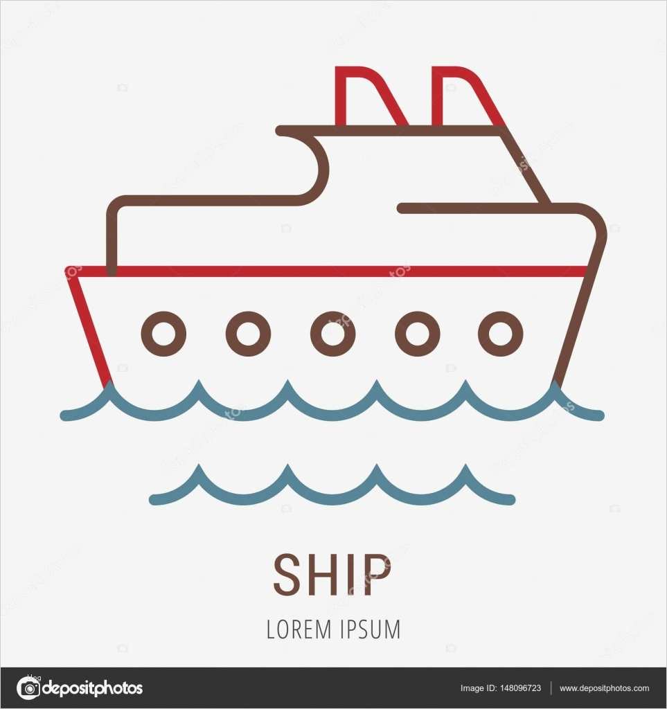 Vorlage Logo Erstaunlich Vektor Einfaches Logo Vorlage Schiff — Stockvektor