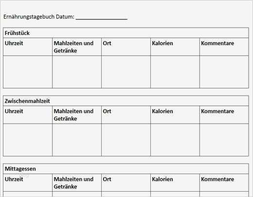Vorlage Lose Excel Süß Schön Kostenlose Ernährung Tagebuch Vorlage Zeitgenössisch
