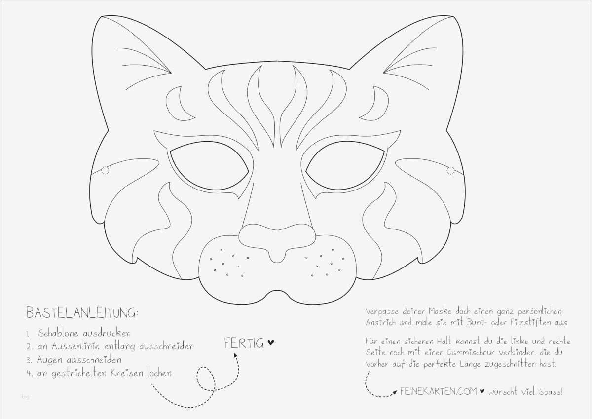 Vorlage Maske Fabelhaft Schön Tiger Maske Vorlage Zeitgenössisch Entry Level