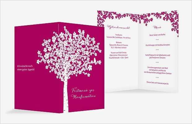 Vorlage Menükarte Wunderbar Menükarten Zur Konfirmation Selbst Online Gestalten & Drucken