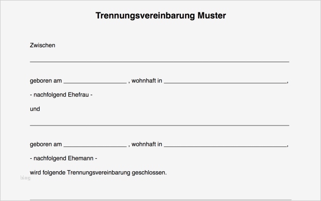 Vorlage Namensänderung Erstaunlich Trennungsvereinbarung 2017 Gratis Muster Download Und 5 Tipps