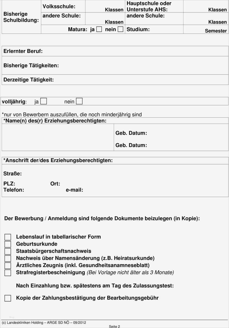Vorlage Namensänderung Gut Bewerbung Anmeldung Für Das Schuljahr Bitte Gewünschtes