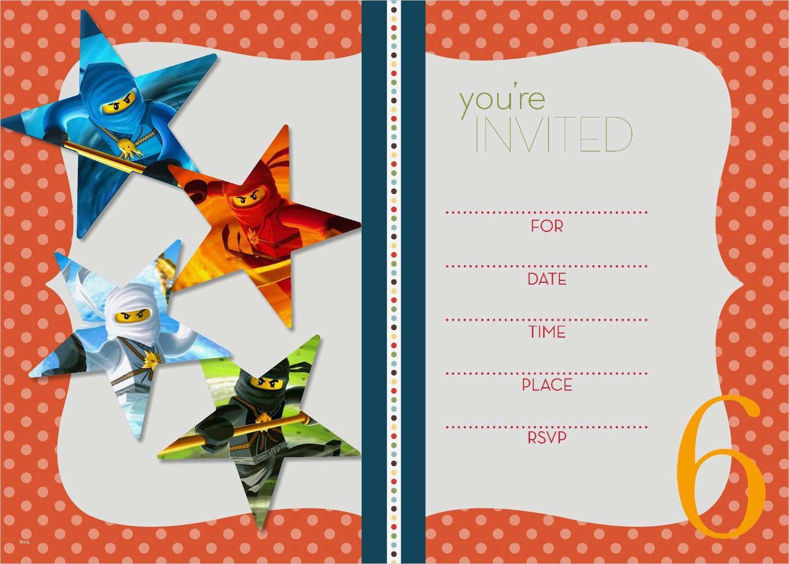 Vorlage Ninjago Einladung Gut Einladungskarten Ninjago Zum Ausdrucken