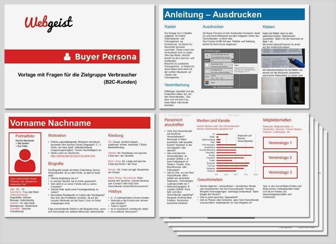 Vorlage Persona Elegant Personas Erstellen – Buyer Persona Vorlage Zum Ausfüllen