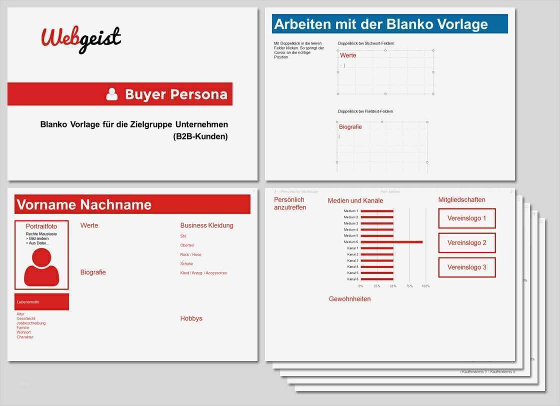 Vorlage Persona Erstaunlich Professionelle Buyer Persona Vorlage – Powerpoint Download