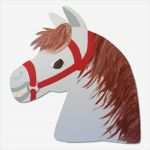 Vorlage Pferdekopf Süß tolles Steckenpferd Zum Selbstgestalten