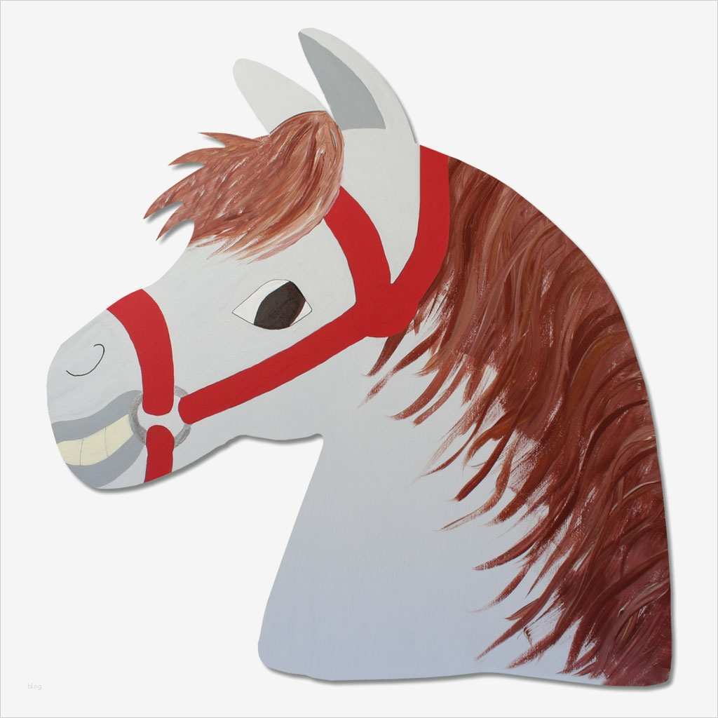 Vorlage Pferdekopf Süß tolles Steckenpferd Zum Selbstgestalten