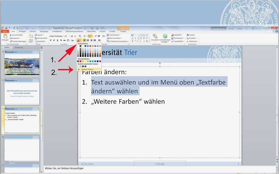 Vorlage Powerpoint Präsentation Süß Uni Trier Pressestelle Präsentationen