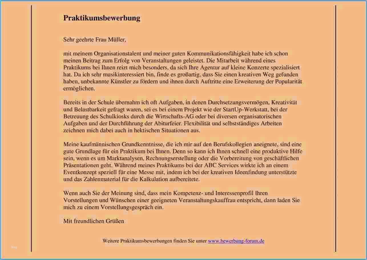 Vorlage Praktikumsbewerbung Angenehm Bewerbung Praktikum Kindergarten Vorlage – Vorlagen 1001