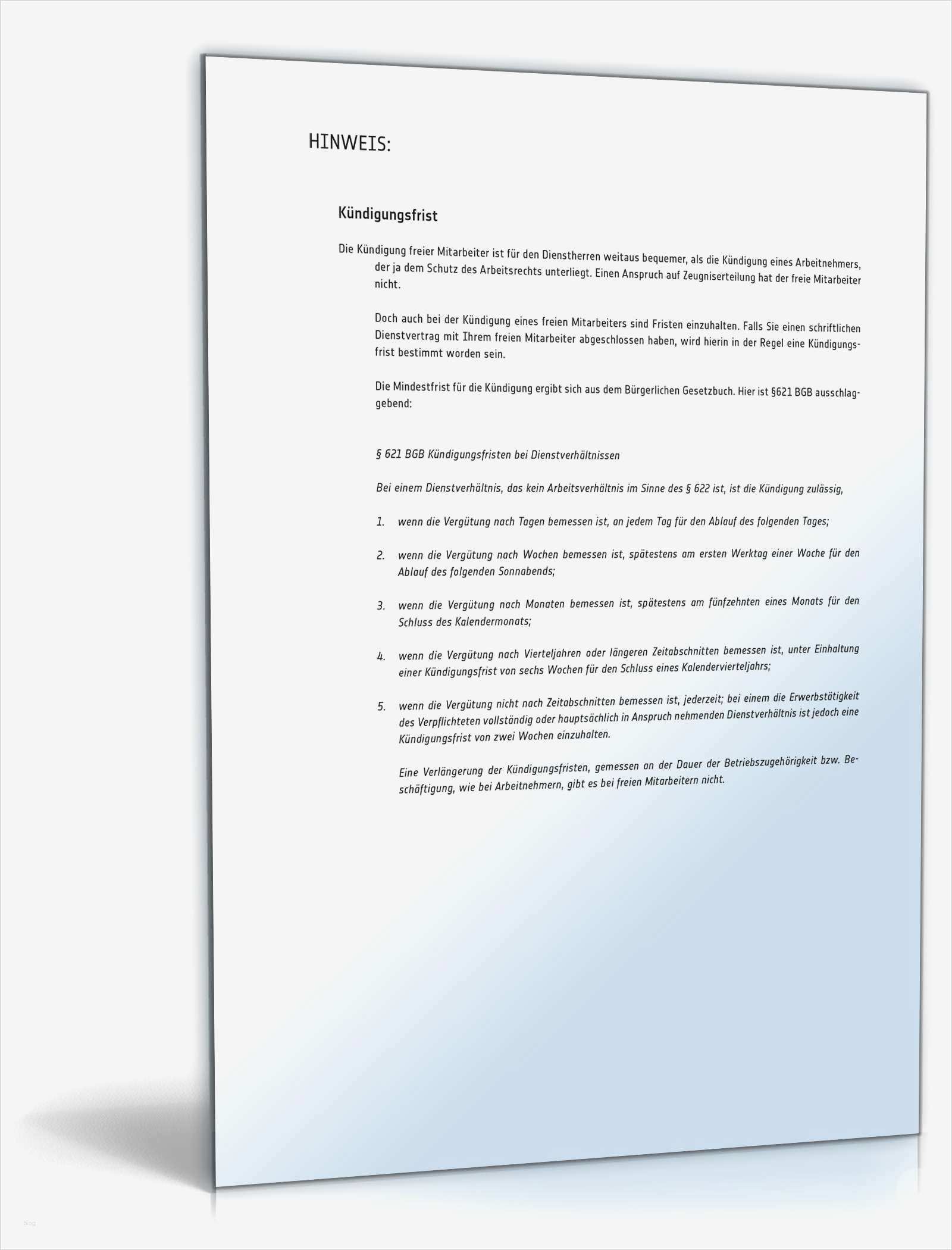 Vorlage Prämienzahlung Mitarbeiter Best Of Kündigung Freier Mitarbeiter