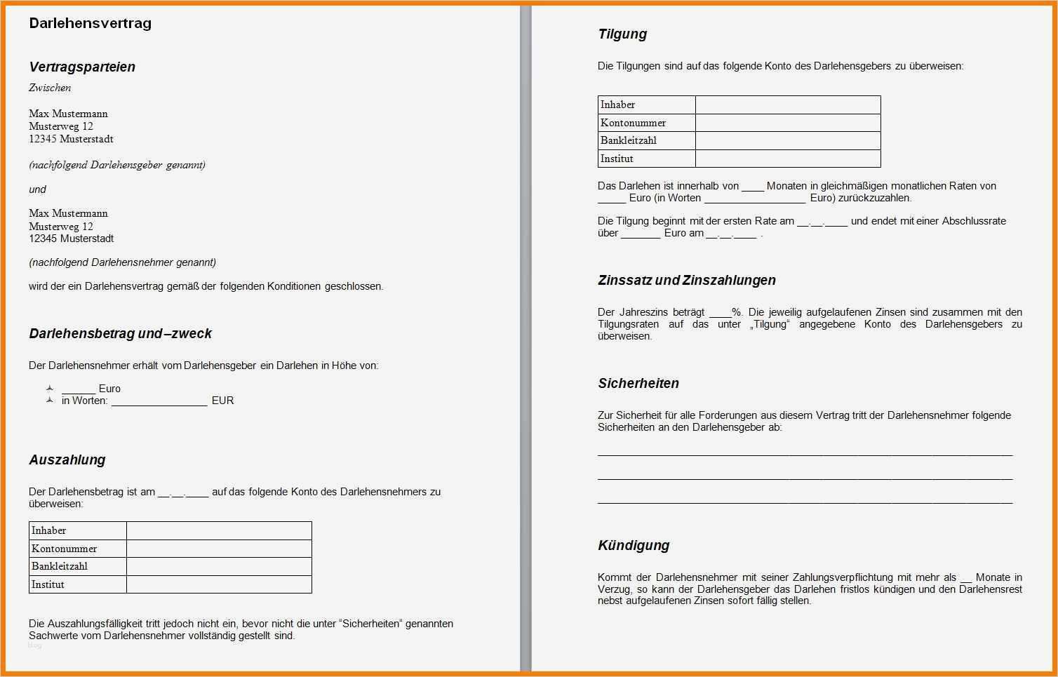 Vorlage Privater Darlehensvertrag Genial Niedlich Darlehen Schuldscheinvorlage Fotos Ideen