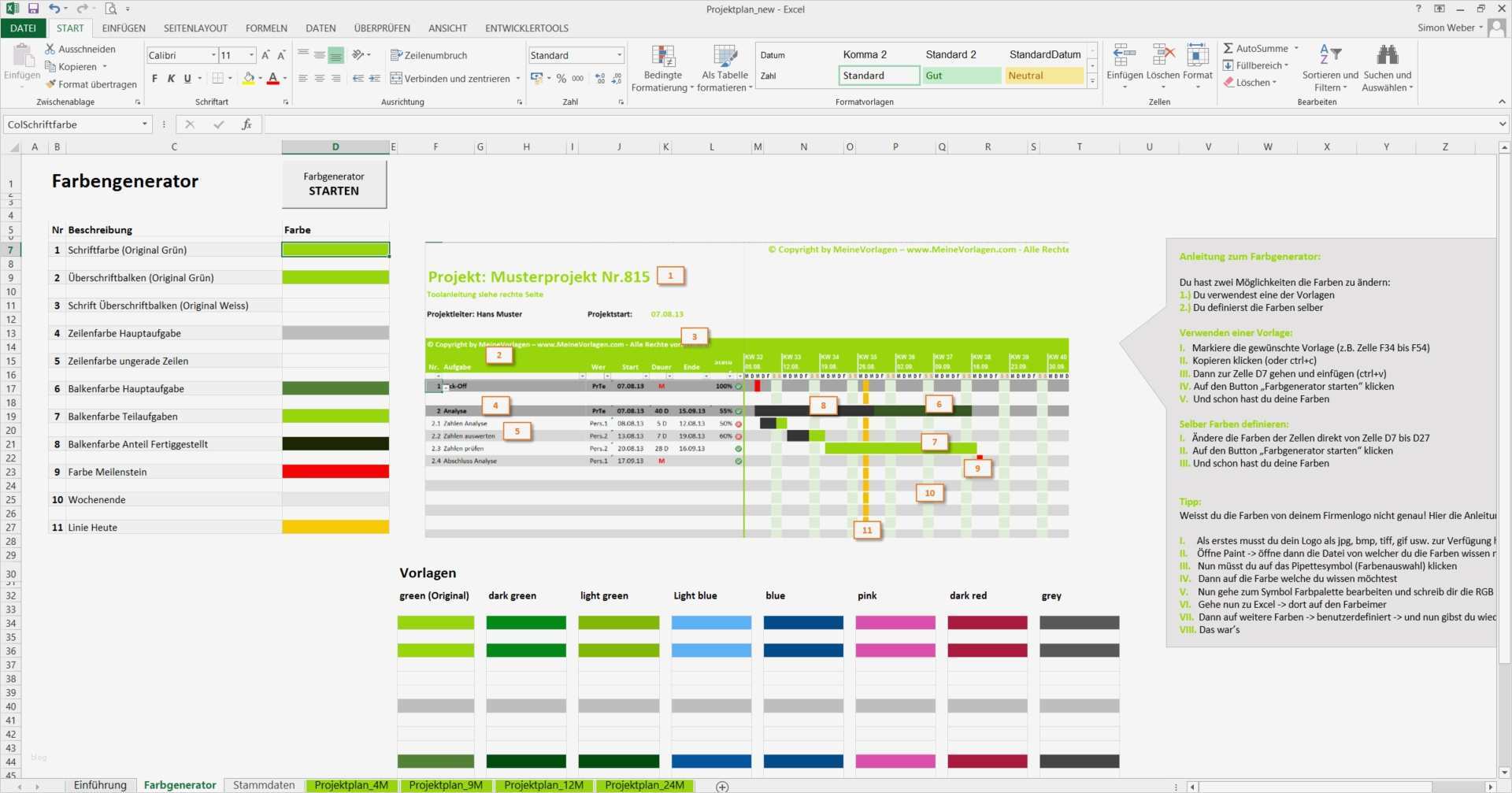 Vorlage Projektplan Großartig Projektplan Excel