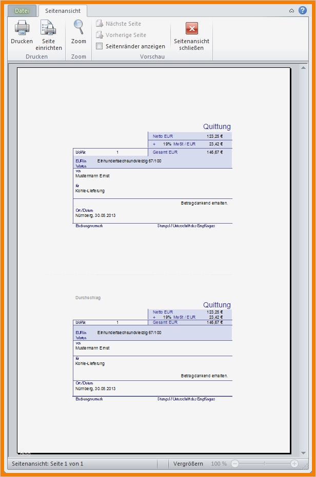 31 Elegant Vorlage Quittung Bilder 2 9 quittung vorlage excel