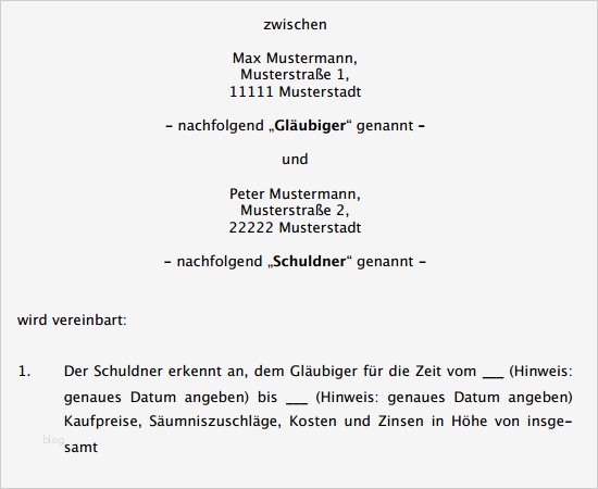 Vorlage Ratenzahlung Erstaunlich Schuldanerkennung Mit Ratenzahlung Z Vorlage Zum Download