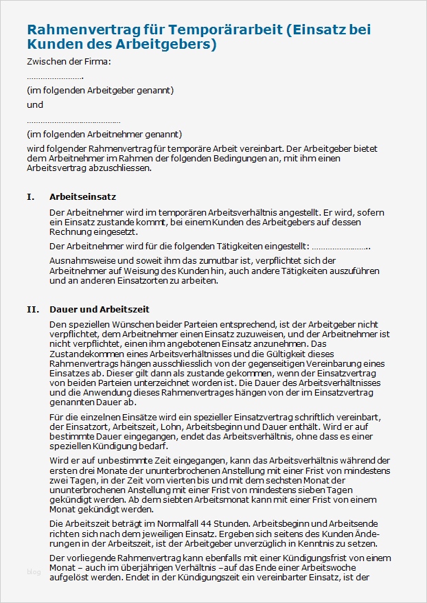 Vorlage Rechnung Für Vermittlung Best Of Rahmenvertrag Für Temporärarbeit Muster Zum Download