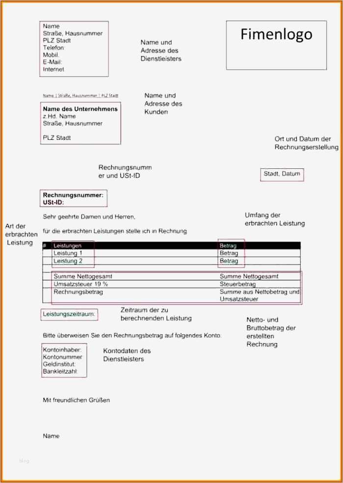 Vorlage Rechnung Ohne Umsatzsteuer Erstaunlich atemberaubend Vorlage Für Rechnung Wort Galerie Bilder