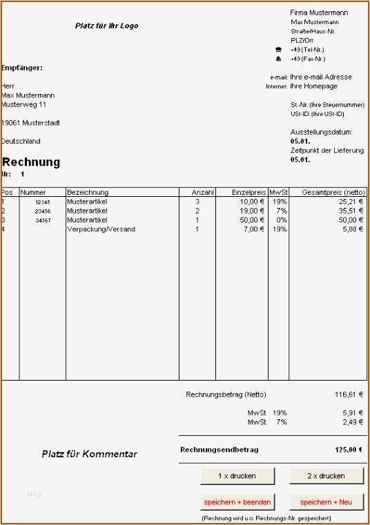 Vorlage Rechnung Ohne Umsatzsteuer Großartig 17 Rechnung Ohne Umsatzsteuer Vorlage Vorlagen123