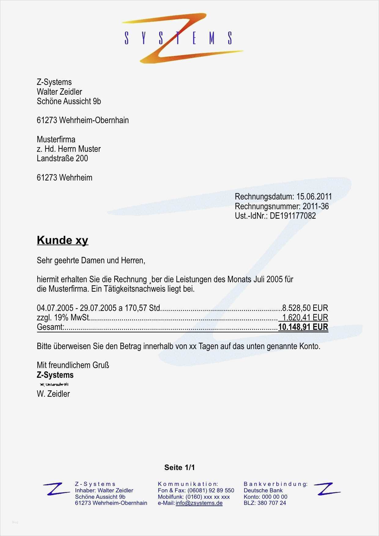 Vorlage Rechnung Openoffice Schönste Z Systems Durchgehend Kumulierte Rechnung Vorlage