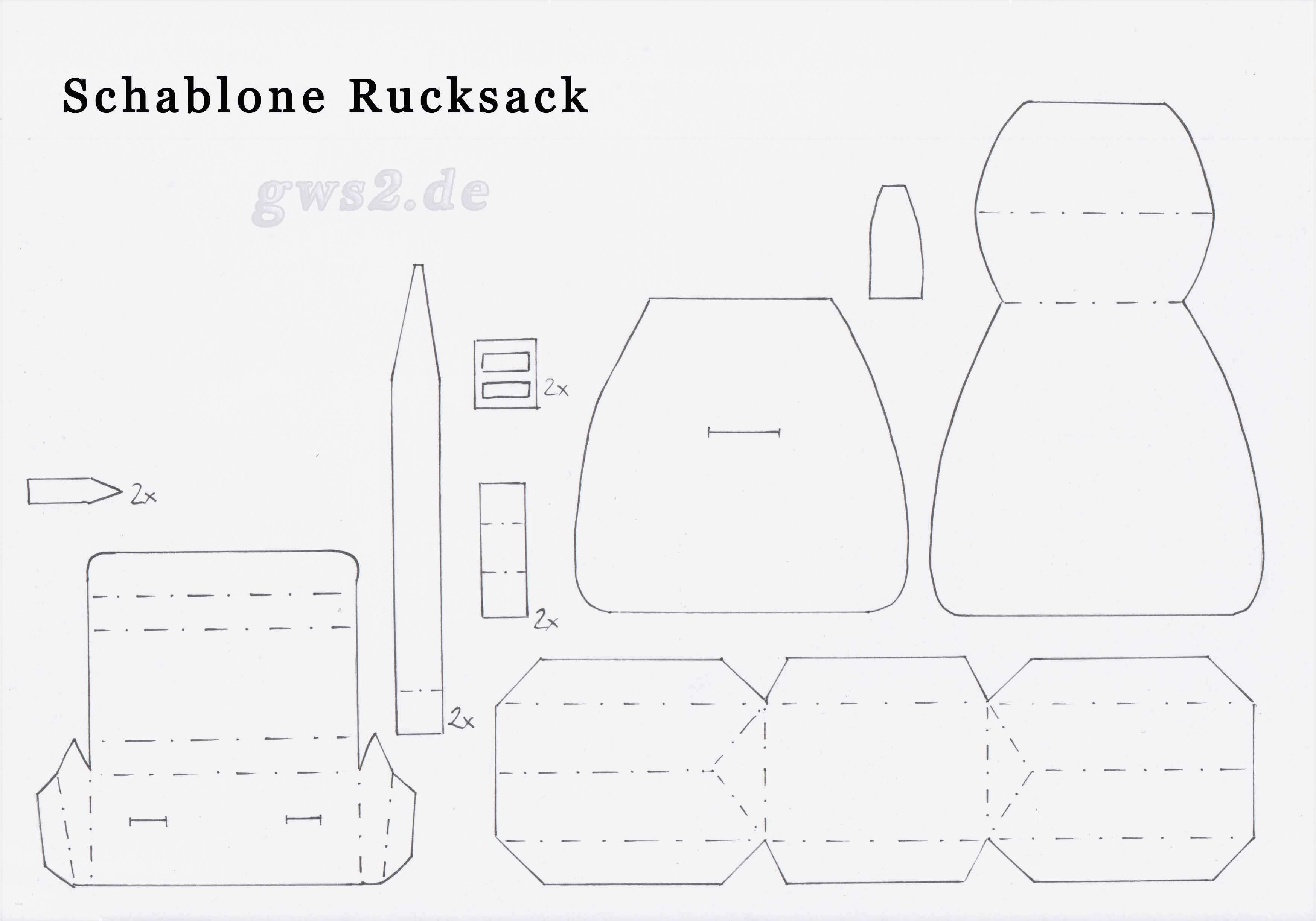 Vorlage Rucksack Aus Papier Erstaunlich Rucksack Aus Papier Basteln