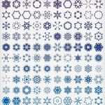 Vorlage Schneeflocke Wunderbar Set Winter Schneeflocke Symbole Vektorgrafik