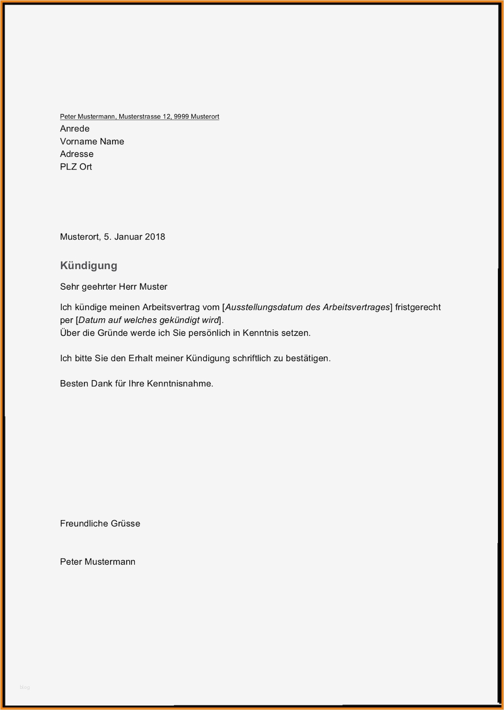 Vorlage Schreiben Umfirmierung Bewundernswert 11 Kündigungsschreiben Arbeitsvertrag