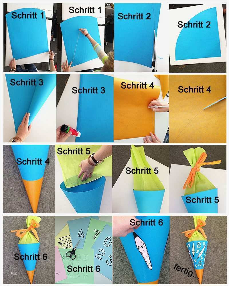 Vorlage Schultüte Basteln Schön Bastelanleitung Schultüte Mit Viel Liebe Im Detail
