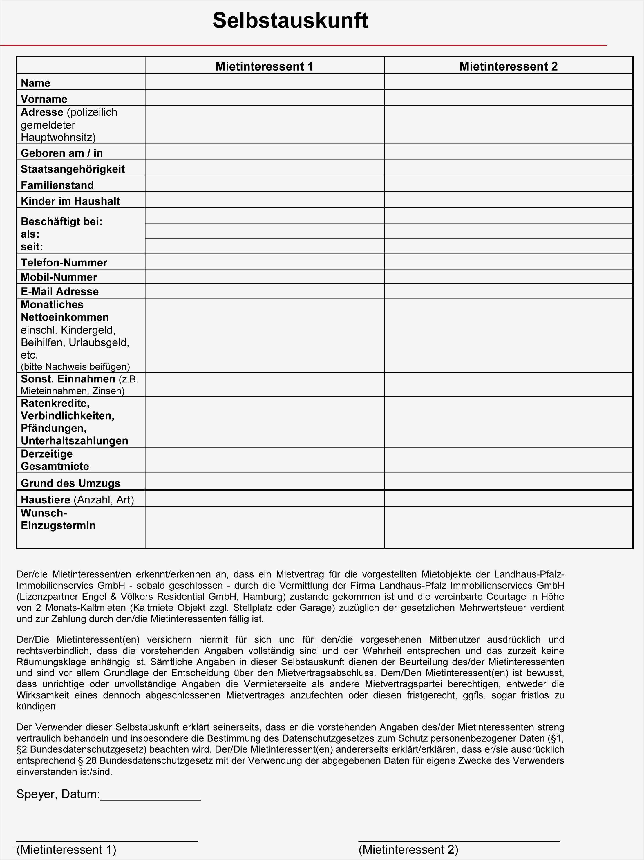 Vorlage Selbstauskunft Schönste Selbstauskunft Mieter Vorlage Word – Kebut