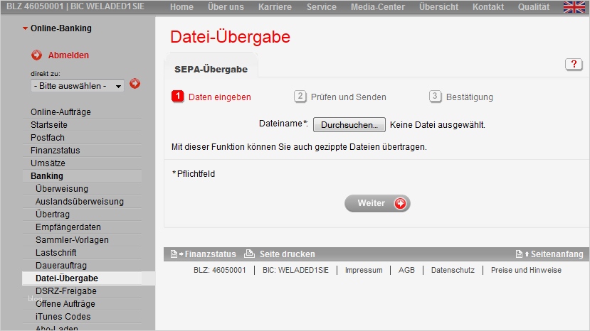 Vorlage Sepa Lastschriftmandat Hübsch Hochladen Von Sepa Dateien über Line Banking Der