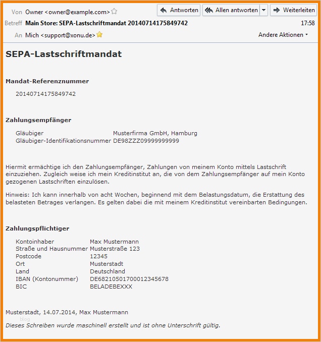 Vorlage Sepa Lastschriftmandat Süß 5 Vorlage Sepa Mandat