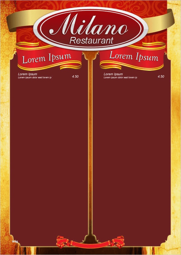 80 Schönste Vorlage Speisekarte Foto 2 Speisekarten Vorlagen Tipps und 95 kostenlose Mustermenüs