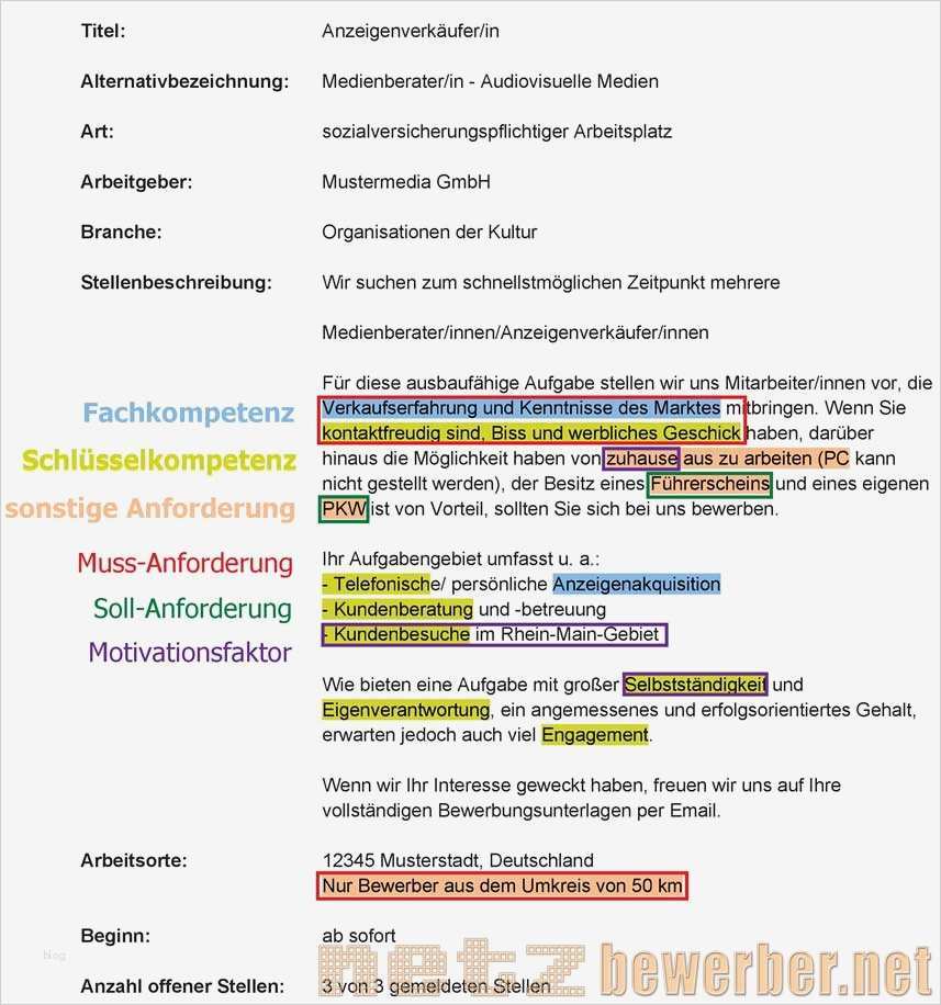 Vorlage Stellenanzeige Inspiration Beispiel Zur Analyse Einer Stellenanzeige