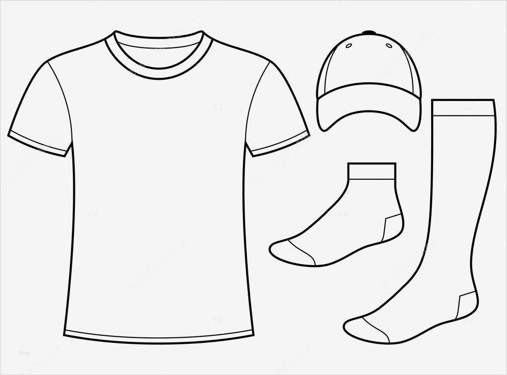 Vorlage T Shirt Best Of T Shirt Mütze Und socken Vorlage — Stockvektor © Nikolae