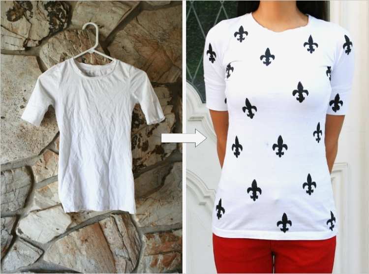 Vorlage T Shirt Süß T Shirt Selbst Bemalen Mit Textilfarbe 22 Kreative Ideen
