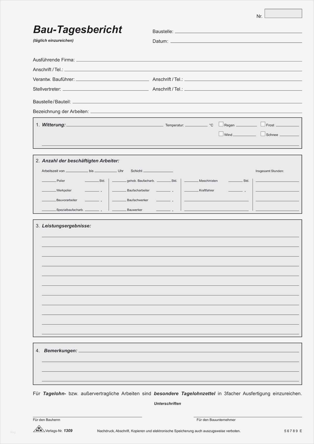 Vorlage Telefonnotiz Beste Rnk Verlag Vordruck Bau Tagesbericht Sd Block Din A4