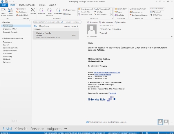 Vorlage Terminvereinbarung Best Of Aus Einer E Mail In Outlook Einen Termin Oder Eine Aufgabe