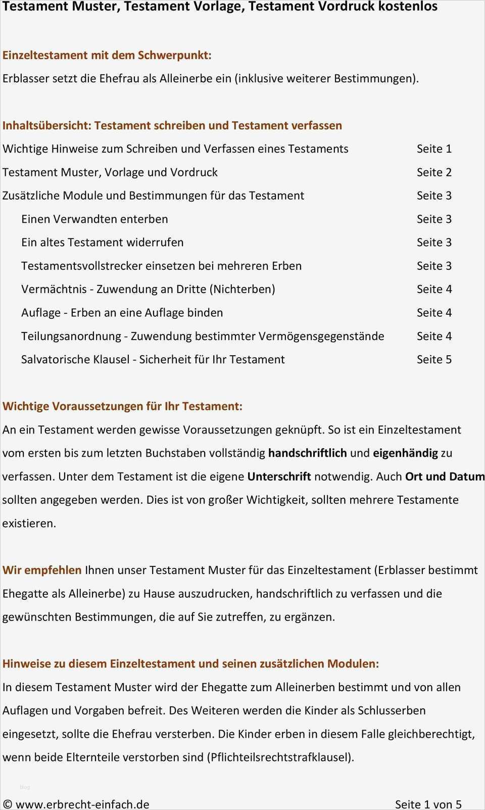 Vorlage Testament Word Großartig Testament Vorlage Pdf – Vorlagen Komplett
