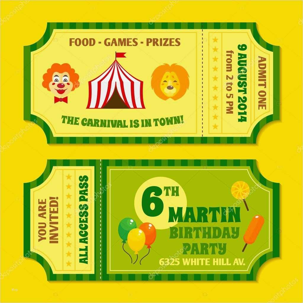 Vorlage Ticket Best Of Zirkus Tickets Vorlage — Stockvektor © Macrovector