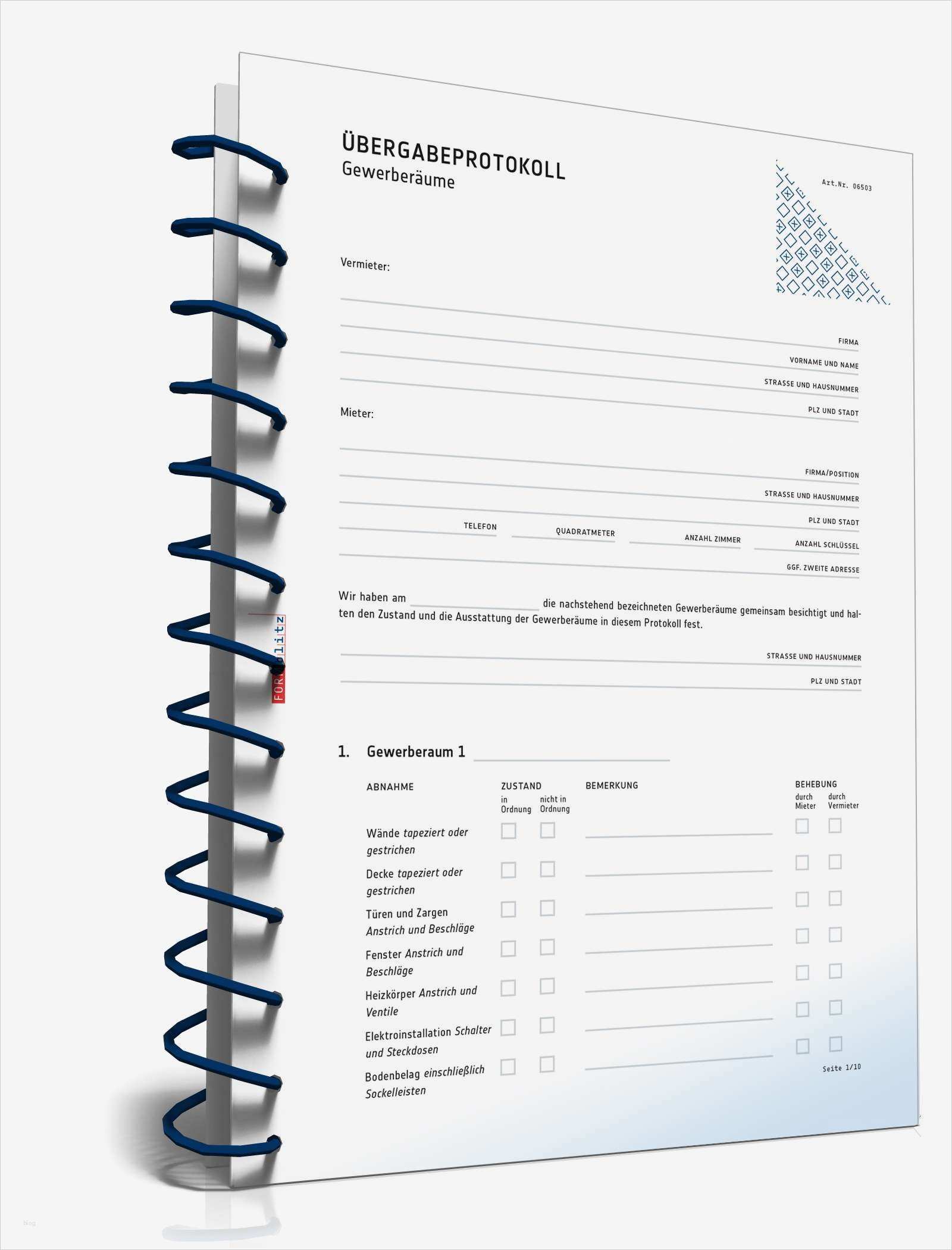 Vorlage übergabeprotokoll Angenehm Übergabeprotokoll Gewerberäume