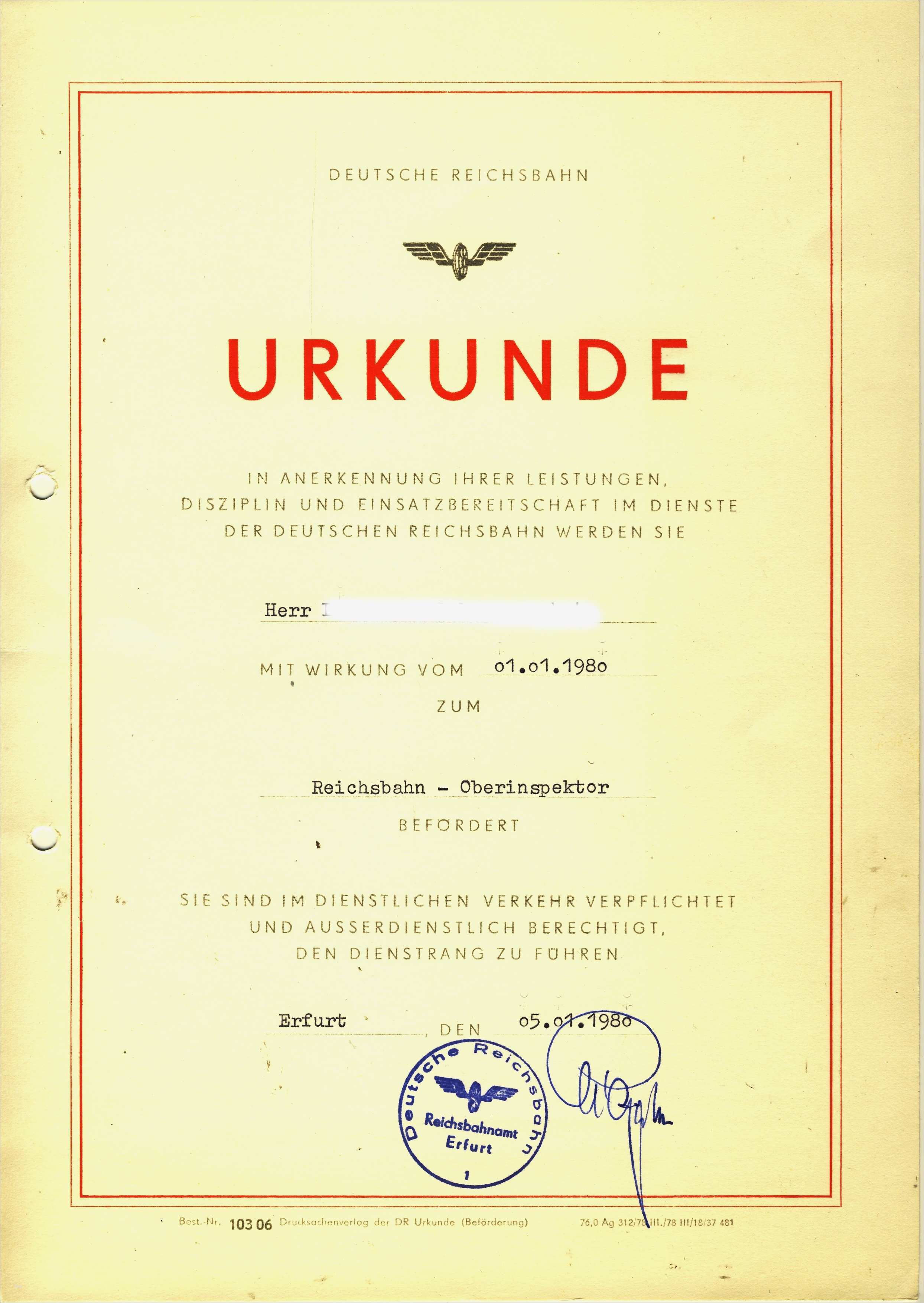 Vorlage Urkunde Bewundernswert Datei Reichsbahn Oberinspektor Urkunde Ano –