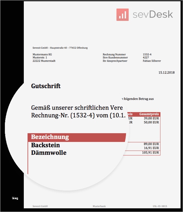 Vorlage Verfahrensdokumentation Gobd Neu Gutschrift Vorlage Muster Zum Gratis Download Für Word