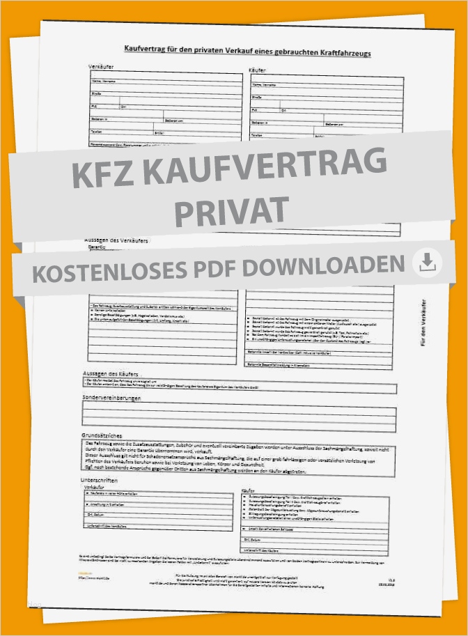 46 Erstaunlich Vorlage Verkauf Auto Privat Ideen 2 Kfz Kaufvertrag Tipps und Mustervertrag