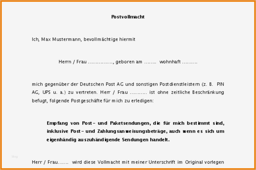 Vorlage Vollmacht Erstaunlich 12 Vollmacht Vorlage