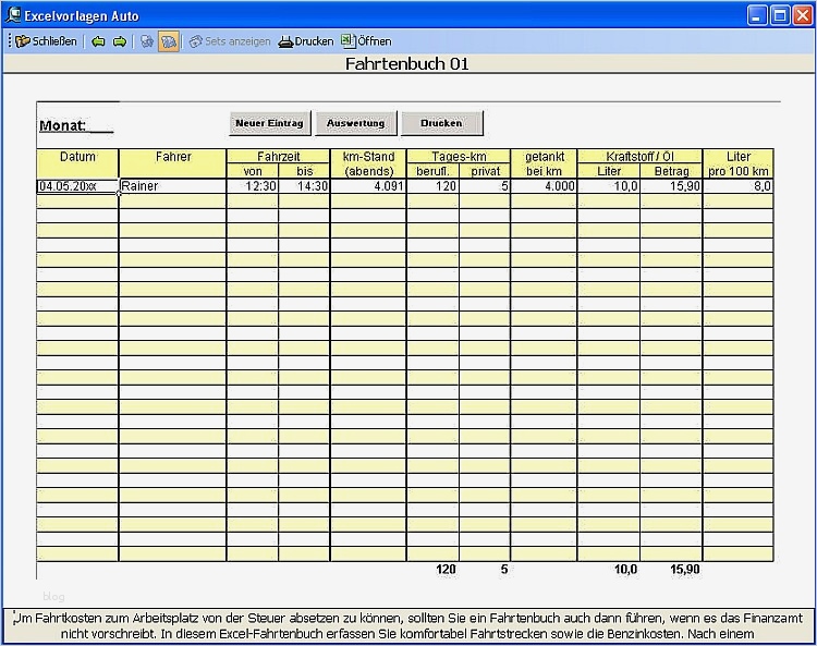 Vorlage Wartungsplan Muster Inspiration Excelvorlagen Auto
