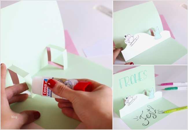 Vorlage Weihnachtskarte Basteln Angenehm Diy Anleitung Pop Up Karte Basteln Zu Weihnachten Mit