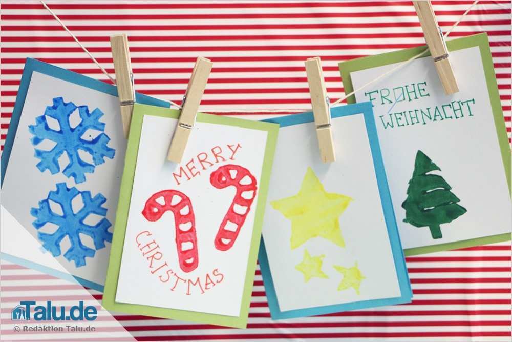 Vorlage Weihnachtskarte Basteln Luxus Weihnachtskarten Basteln Mit Kindern Diy Tutorial Talu