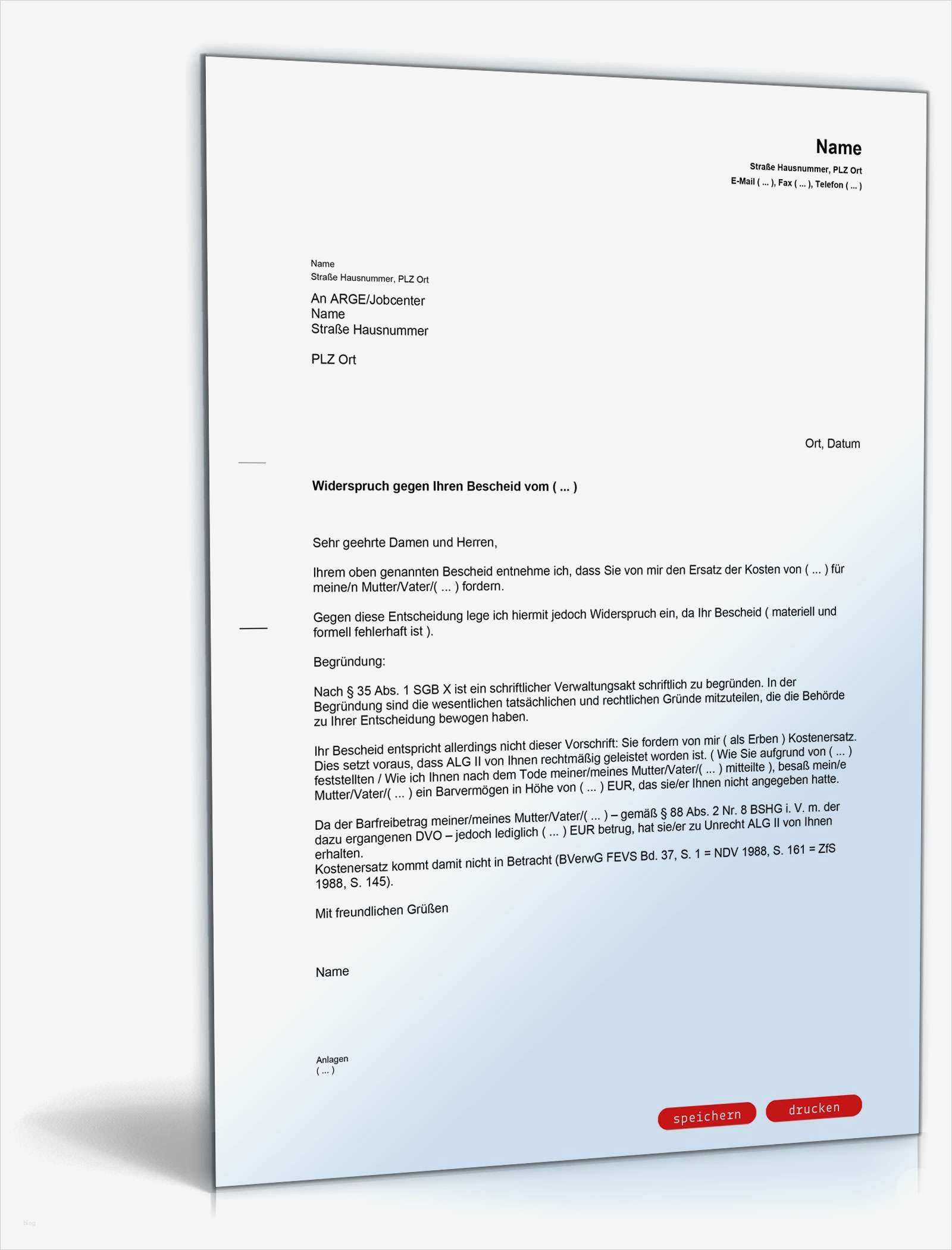 Vorlage Widerspruch Jobcenter Angenehm Widerspruch Rückzahlung Alg Ii Für Angehörige Vorlage