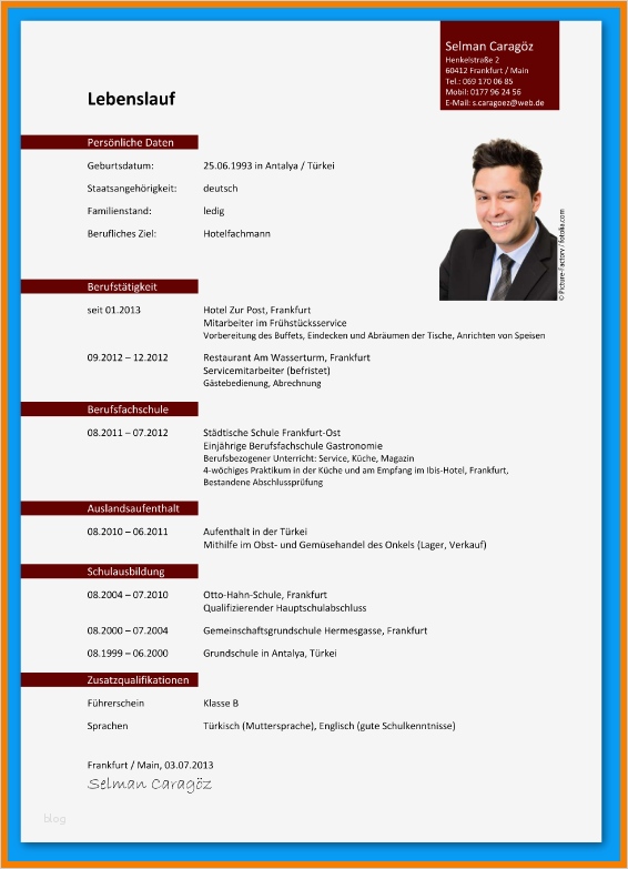 Vorlage Word Lebenslauf Erstaunlich 6 Lebenslauf Beispiel Word