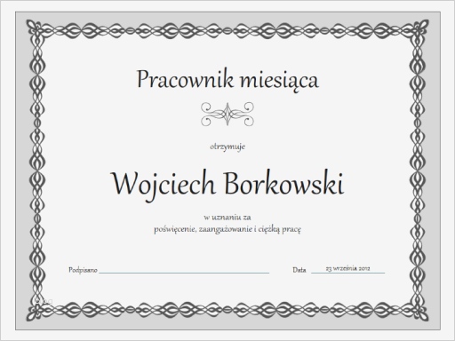 Vorlage Zertifikat Word Erstaunlich Dyplom Uznania Niebieski Fice Templates