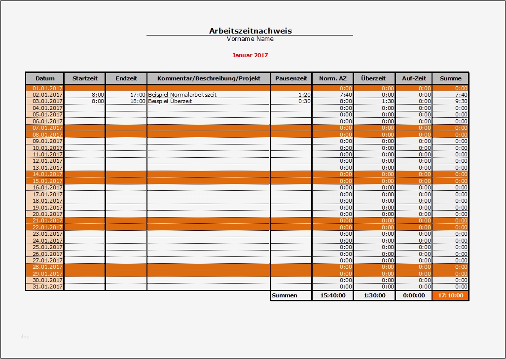 Vorlage Zur Dokumentation Der Täglichen Arbeitszeit 2016 Süß Excel Arbeitszeitnachweis Vorlagen 2017
